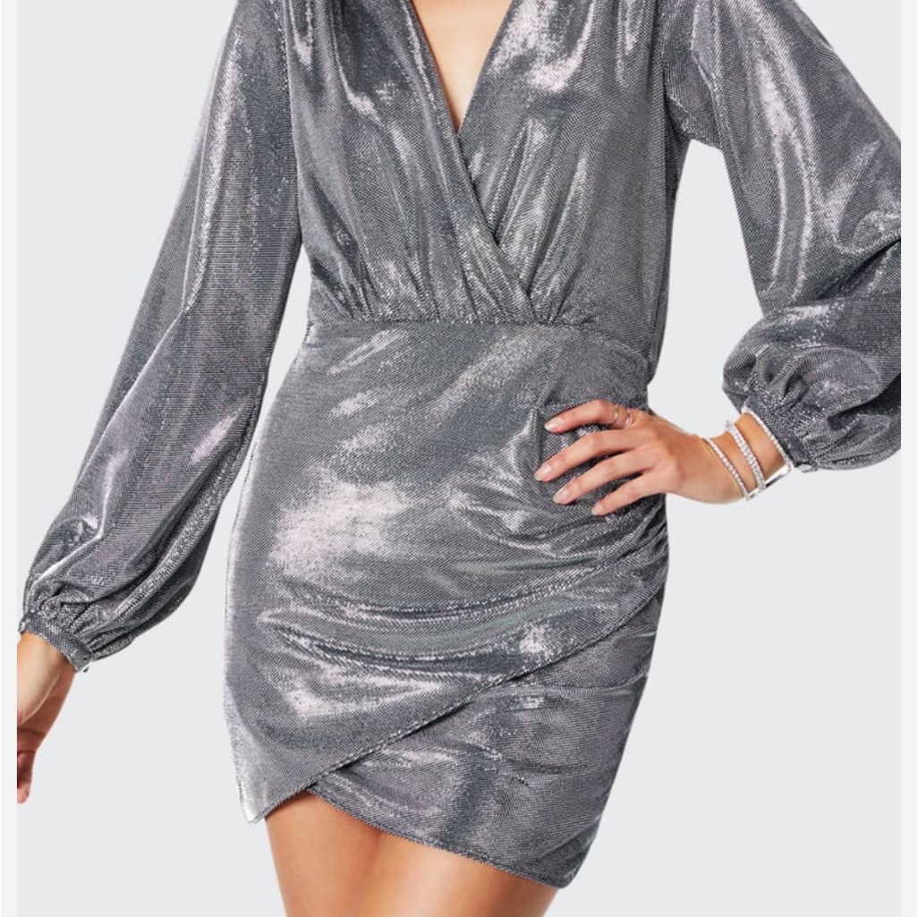 Ramy Brook Shimmering Charcoal Dress
